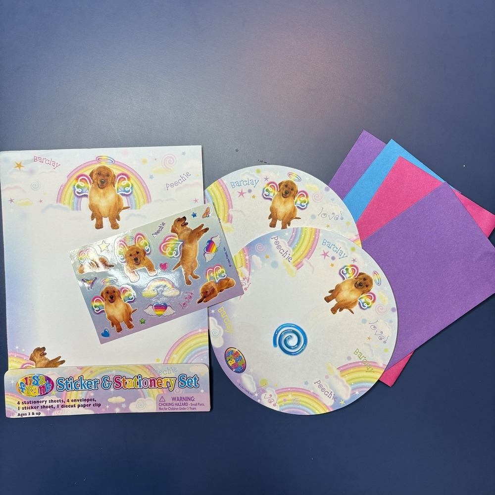 Vintage Lisa‎ Frank Stationery Puppy Dogs Rainbow Labrador Retro Y2K Stickers